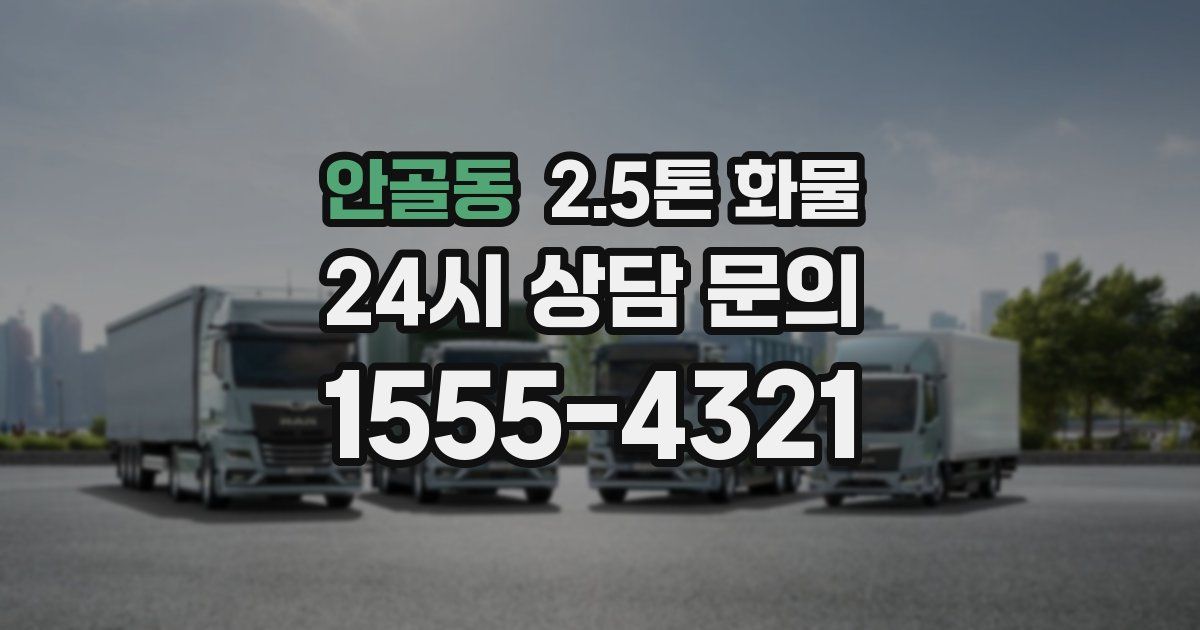 안골동 2.5톤 화물