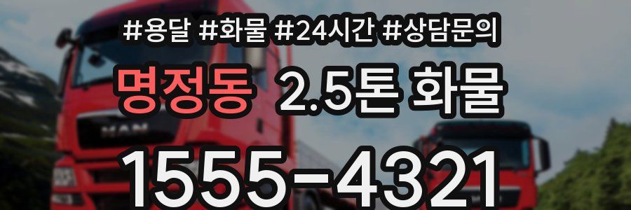 명정동 2.5톤 화물