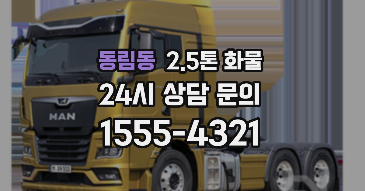 동림동 2.5톤 화물