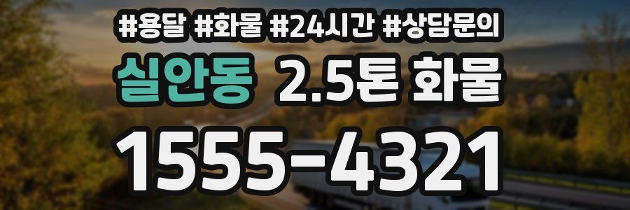 실안동 2.5톤 화물