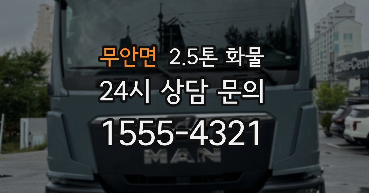 무안면 2.5톤 화물