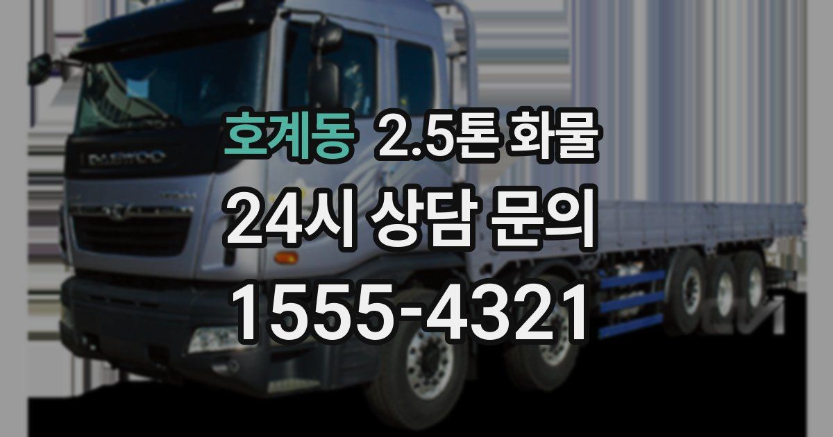 호계동 2.5톤 화물