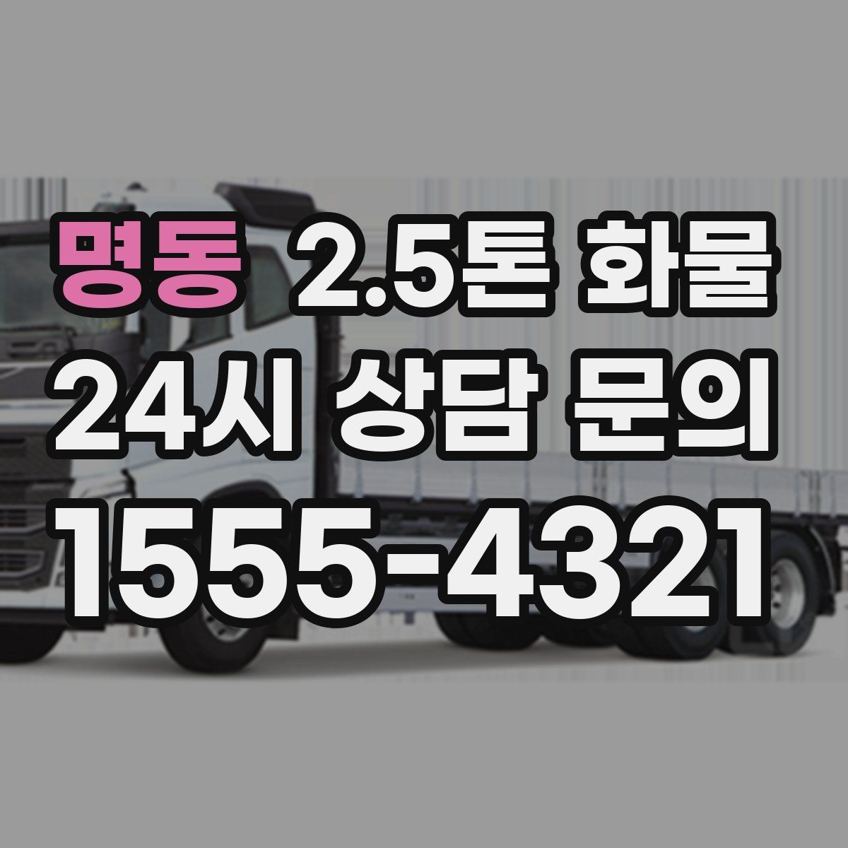 명동 2.5톤 화물