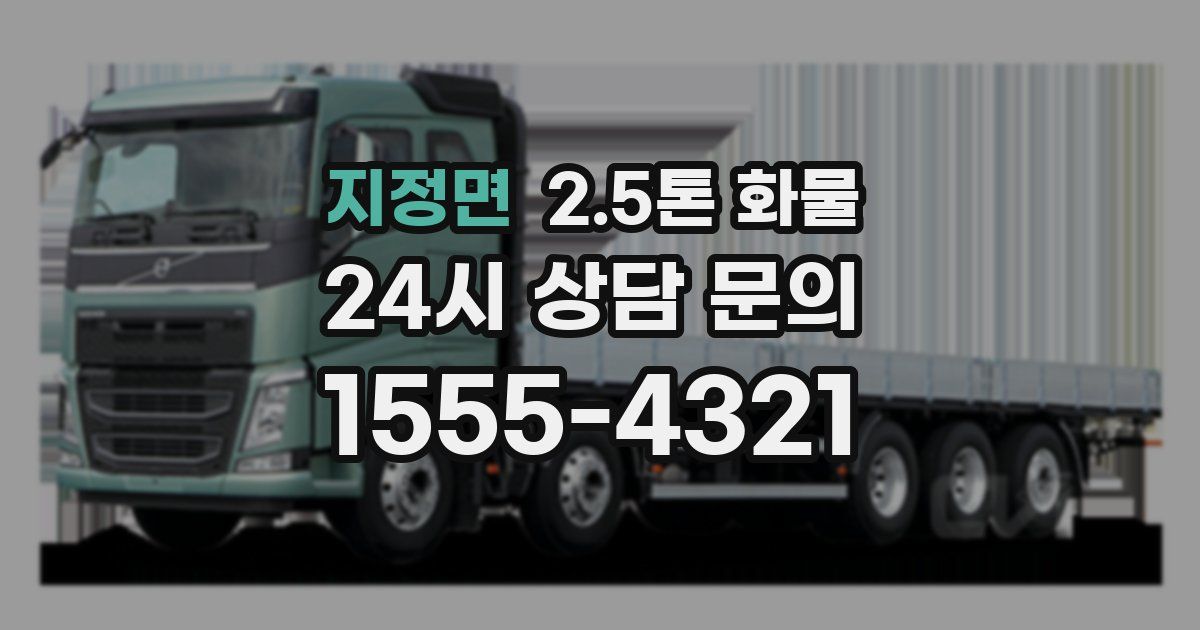 지정면 2.5톤 화물