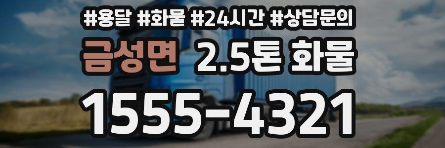 금성면 2.5톤 화물