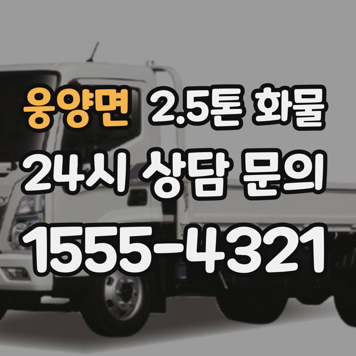 웅양면 2.5톤 화물