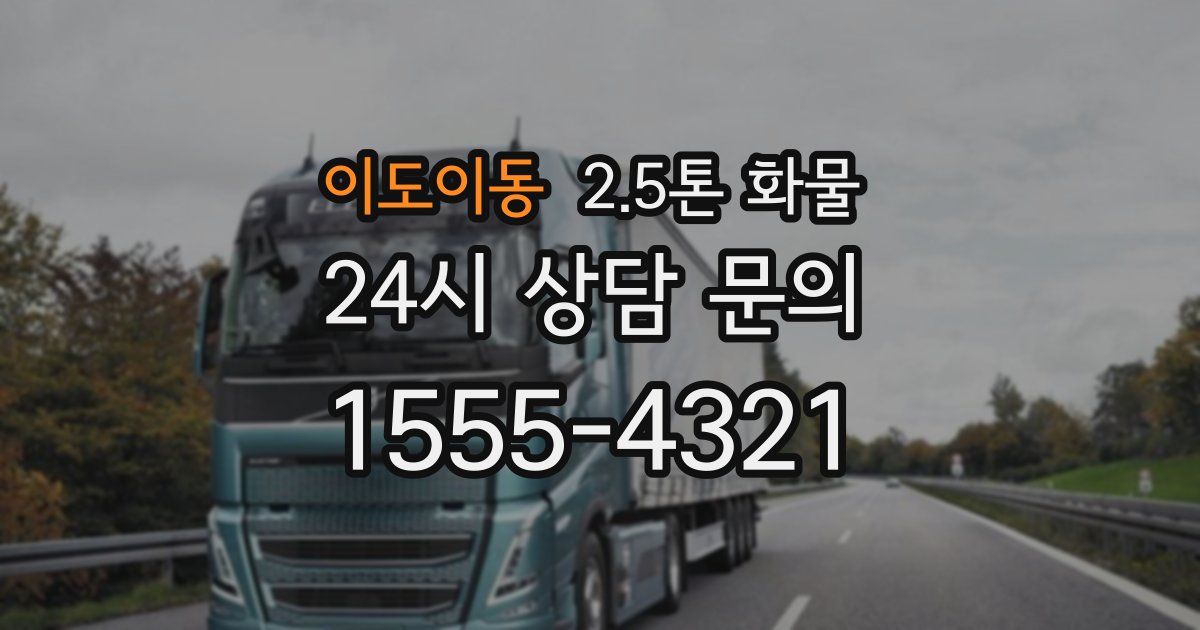 이도이동 2.5톤 화물