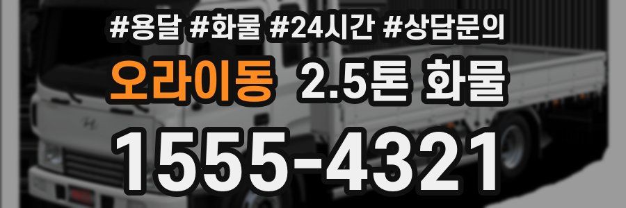 오라이동 2.5톤 화물
