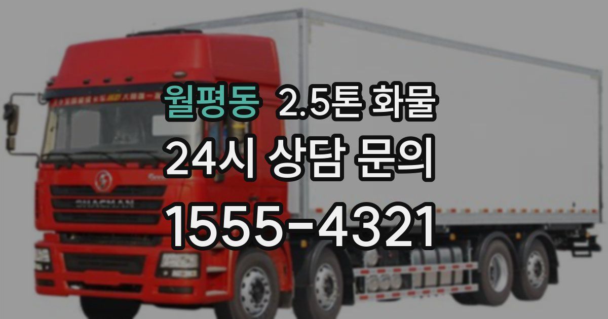 월평동 2.5톤 화물