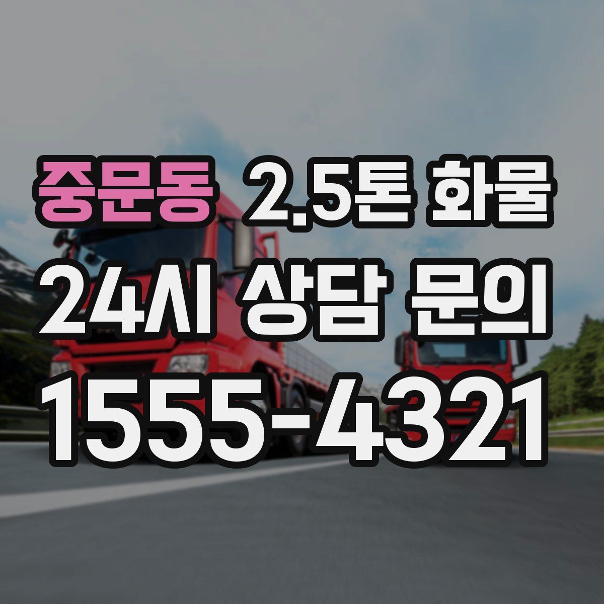 중문동 2.5톤 화물