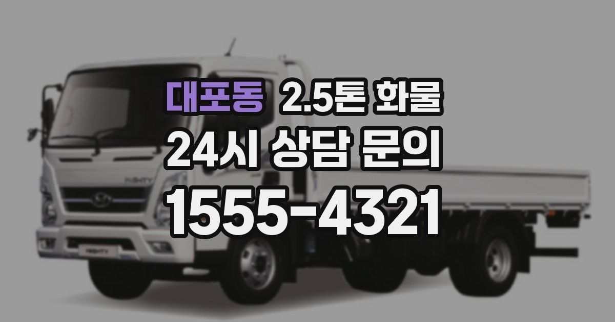 대포동 2.5톤 화물