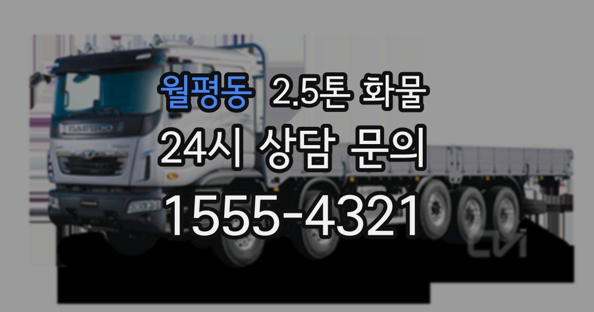 월평동 2.5톤 화물
