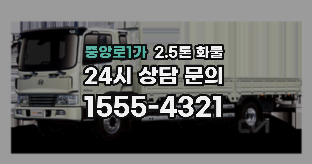 중앙로1가 2.5톤 화물