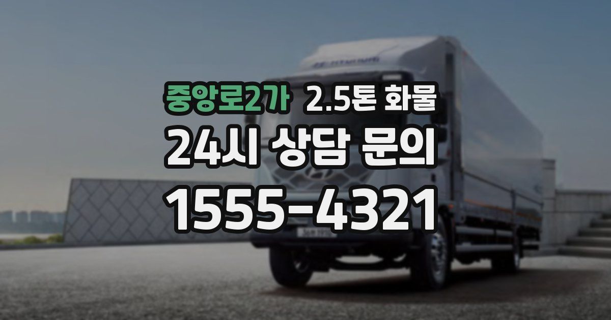 중앙로2가 2.5톤 화물