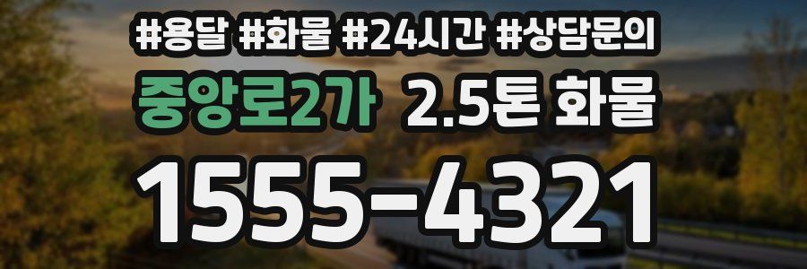 중앙로2가 2.5톤 화물
