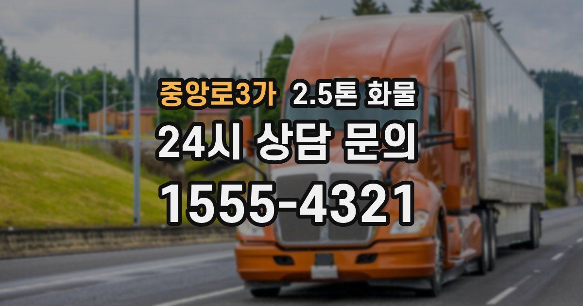 중앙로3가 2.5톤 화물