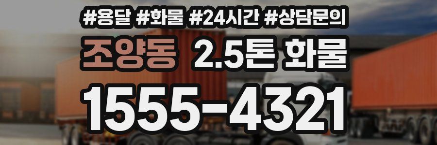 조양동 2.5톤 화물