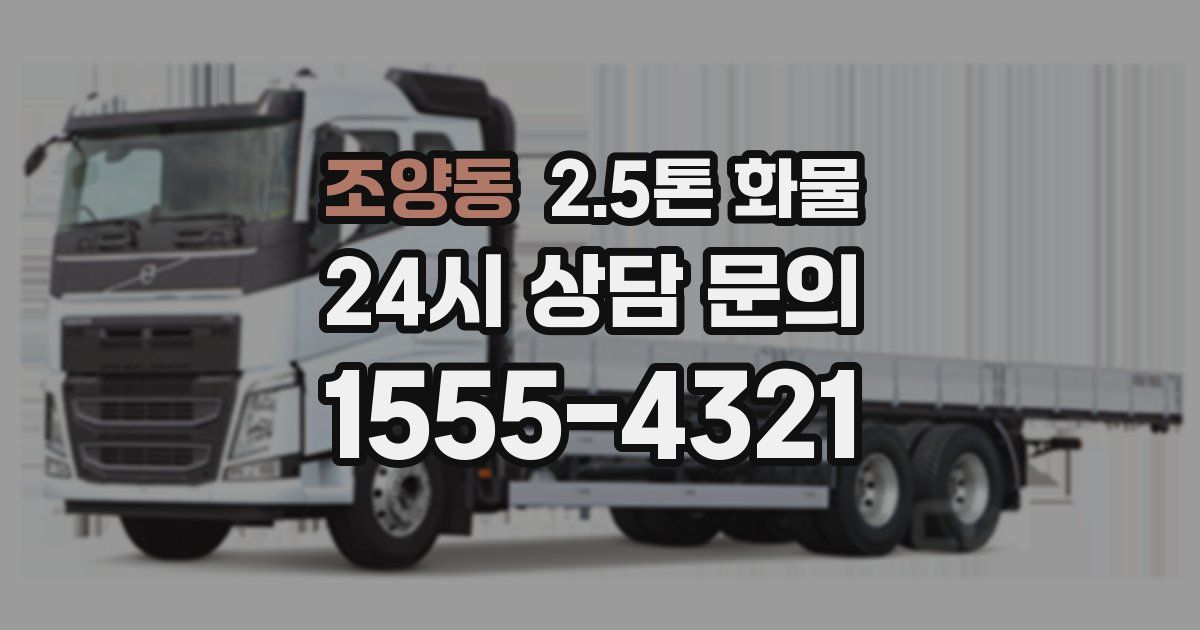 조양동 2.5톤 화물