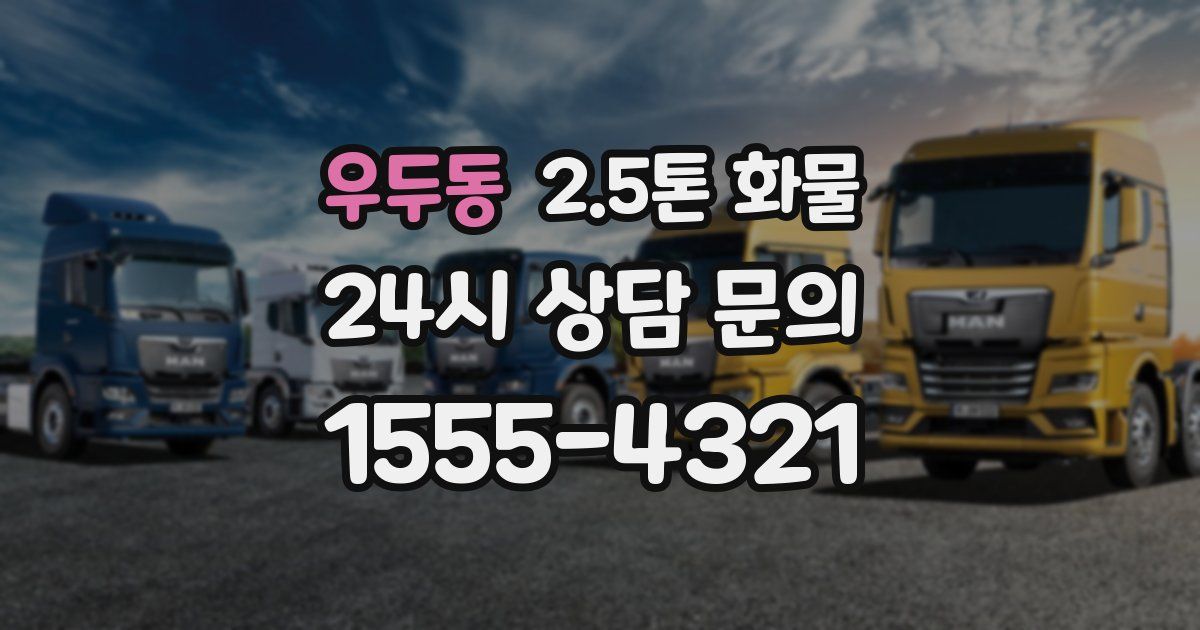 우두동 2.5톤 화물