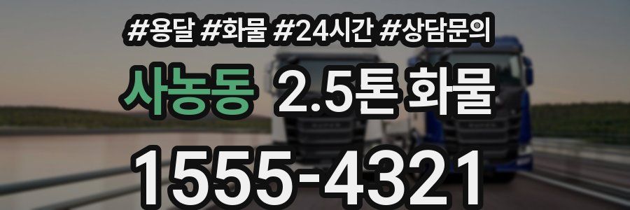 사농동 2.5톤 화물