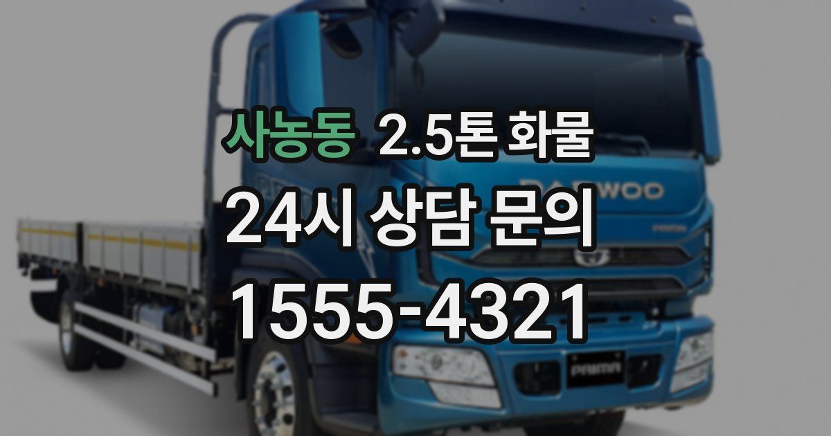 사농동 2.5톤 화물