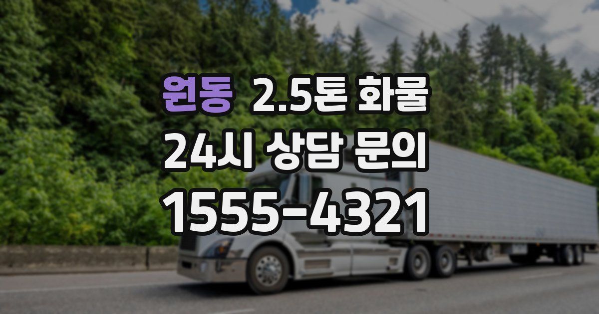 원동 2.5톤 화물
