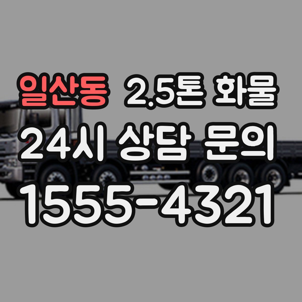 일산동 2.5톤 화물