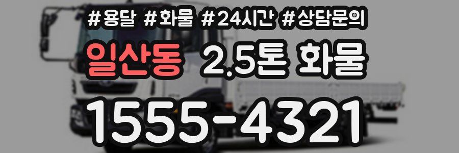 일산동 2.5톤 화물