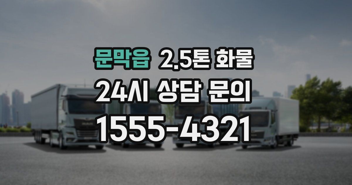 문막읍 2.5톤 화물
