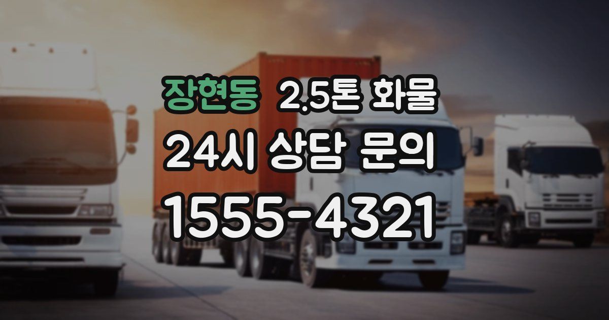 장현동 2.5톤 화물