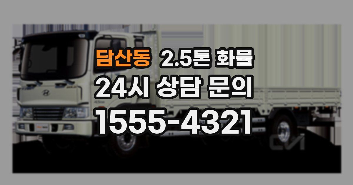 담산동 2.5톤 화물