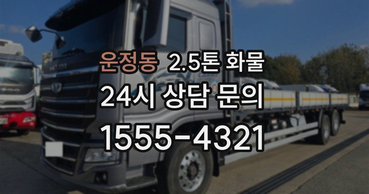 운정동 2.5톤 화물