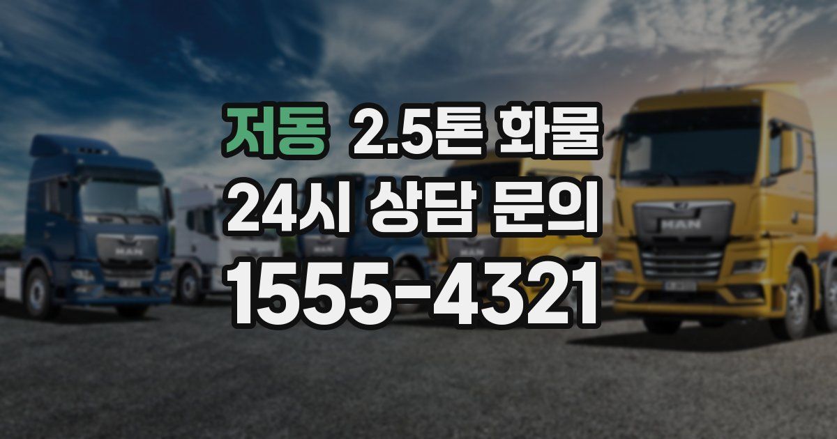 저동 2.5톤 화물