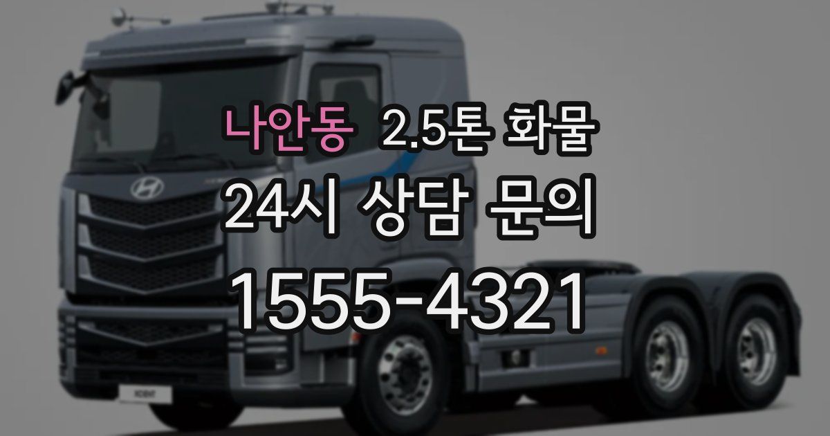 나안동 2.5톤 화물