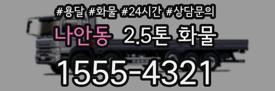 나안동 2.5톤 화물