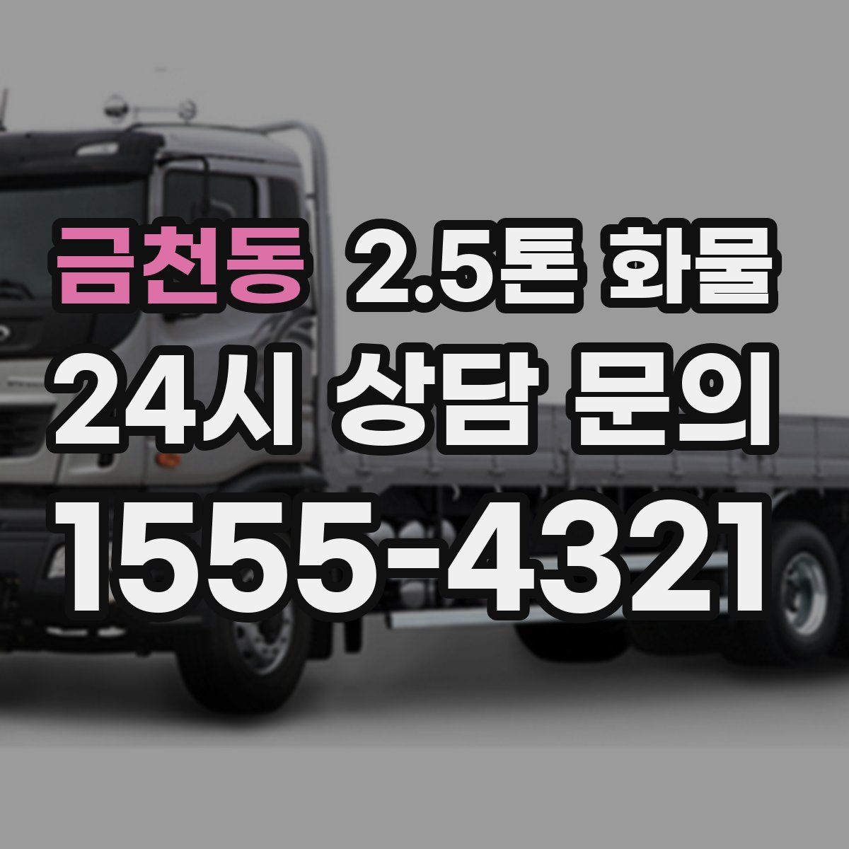 금천동 2.5톤 화물