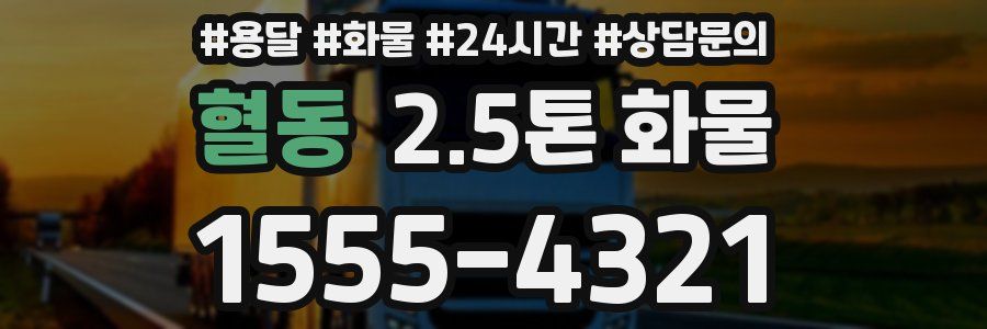 혈동 2.5톤 화물