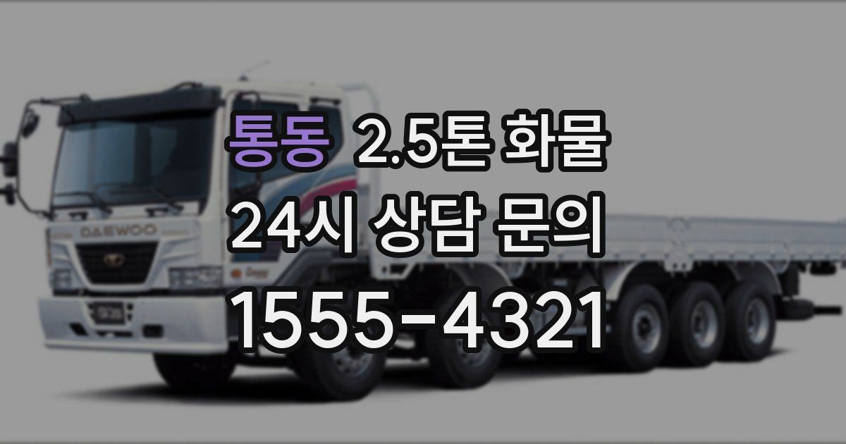 통동 2.5톤 화물