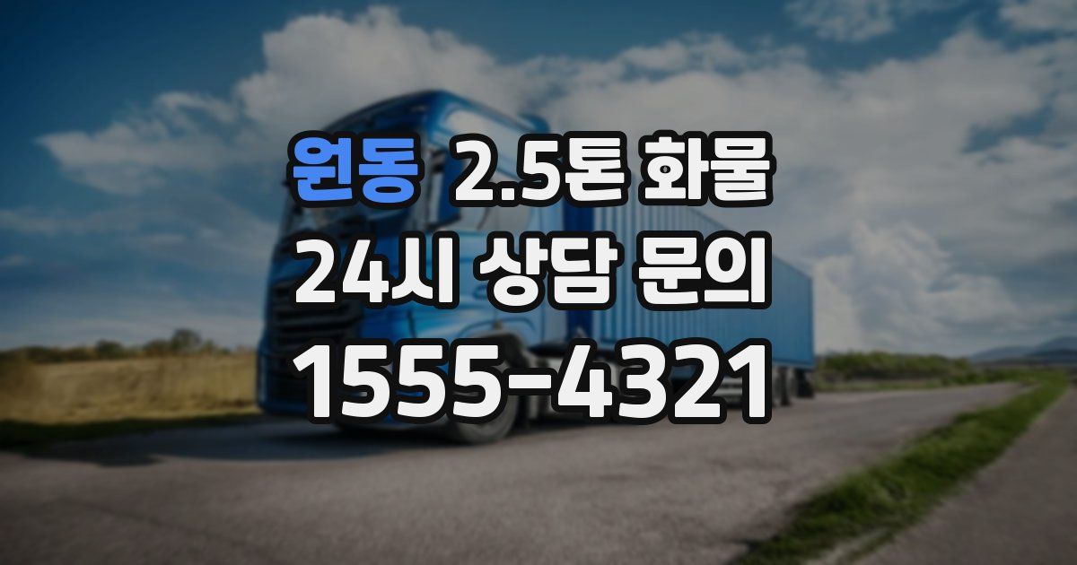 원동 2.5톤 화물