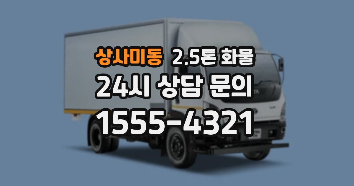상사미동 2.5톤 화물