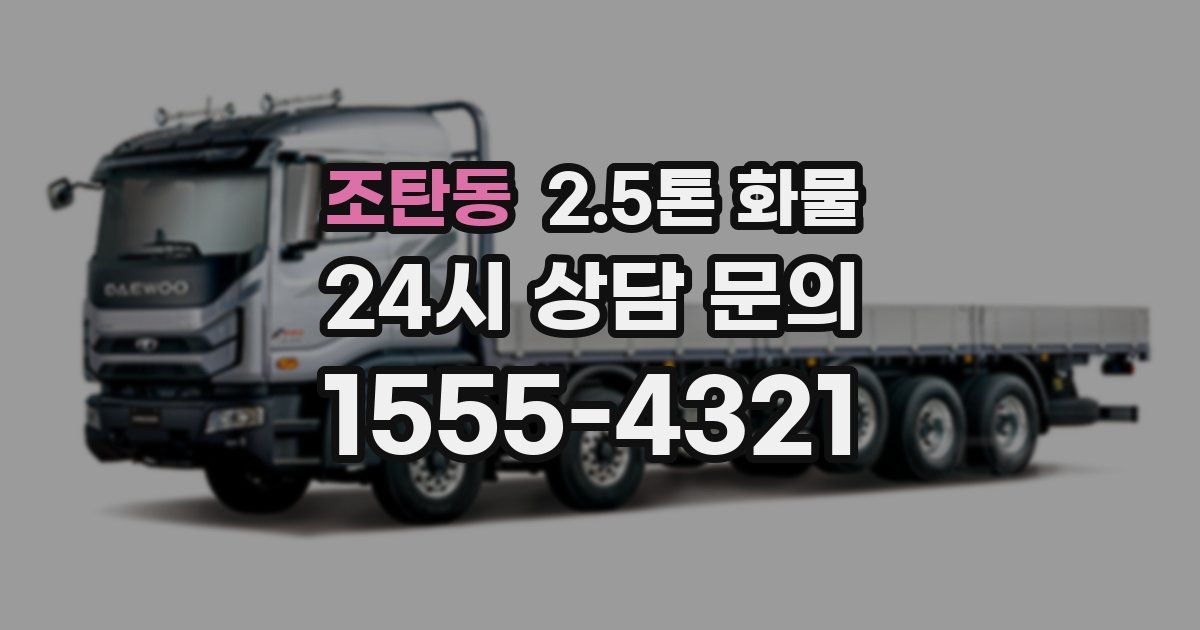 조탄동 2.5톤 화물
