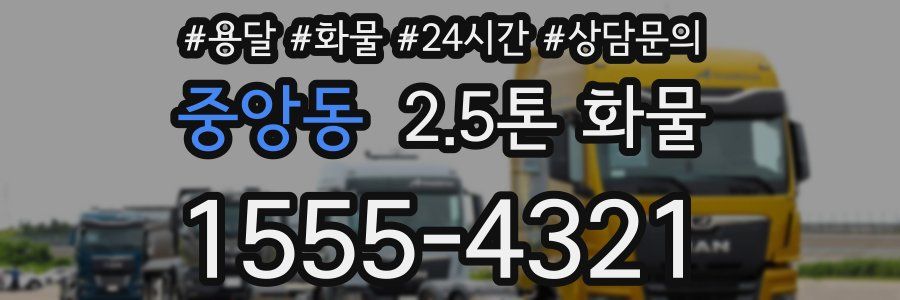 중앙동 2.5톤 화물