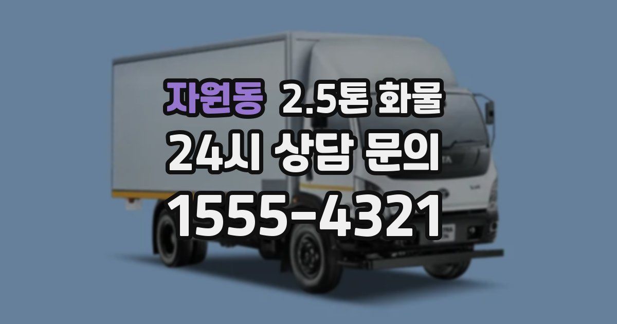 자원동 2.5톤 화물