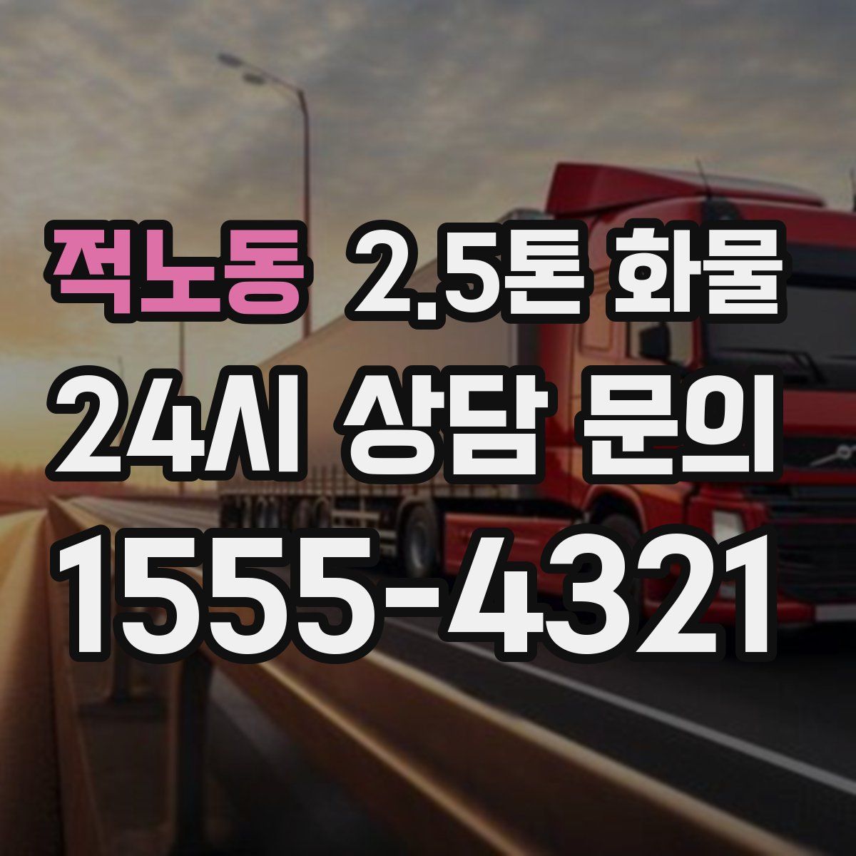 적노동 2.5톤 화물