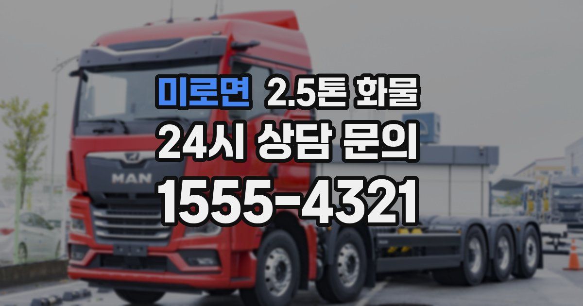 미로면 2.5톤 화물