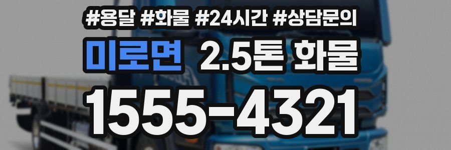 미로면 2.5톤 화물