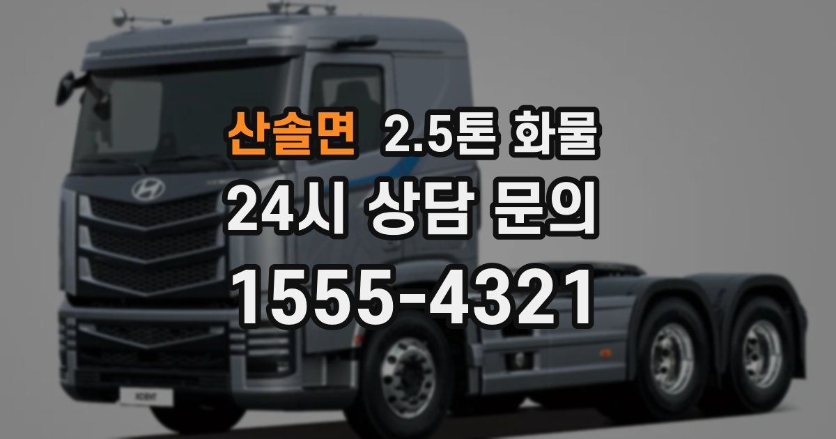 산솔면 2.5톤 화물