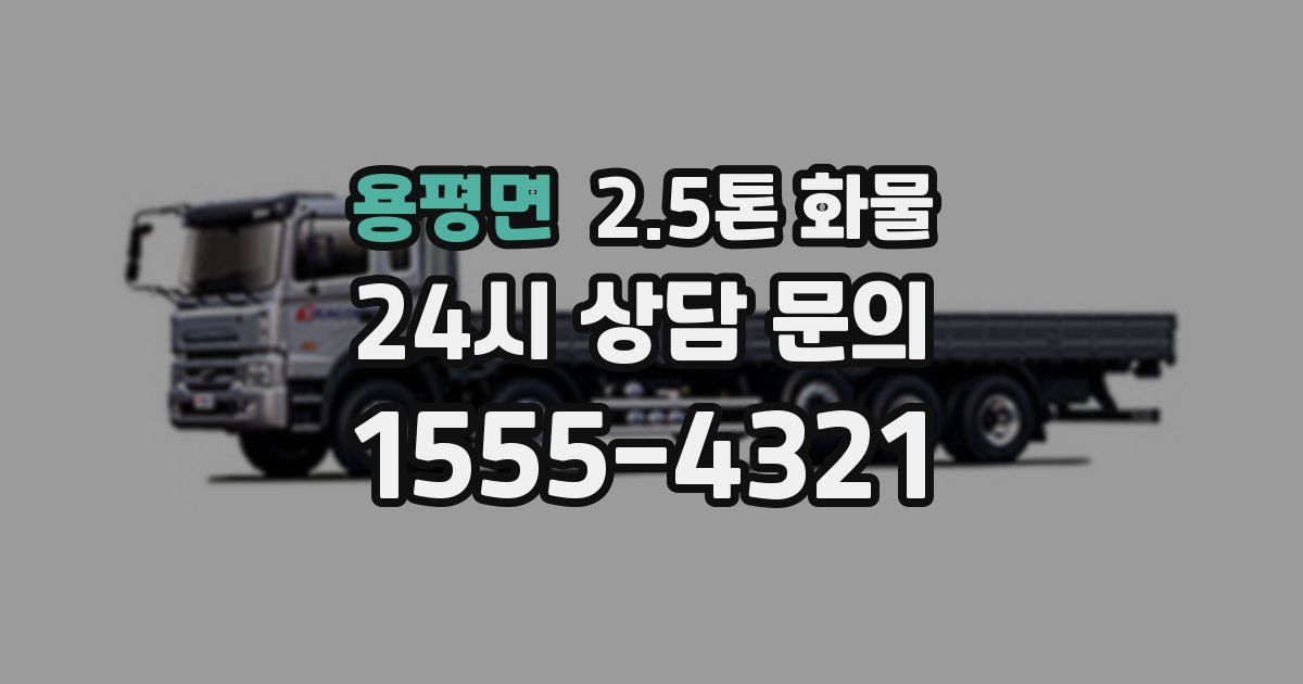 용평면 2.5톤 화물