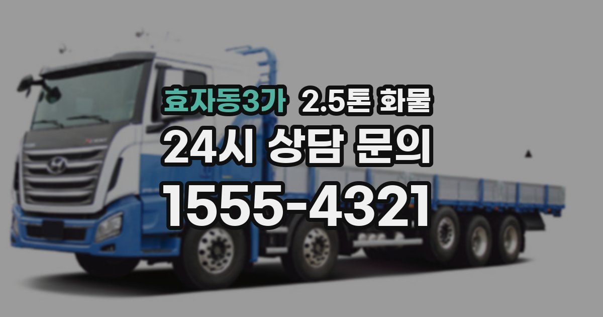 효자동3가 2.5톤 화물