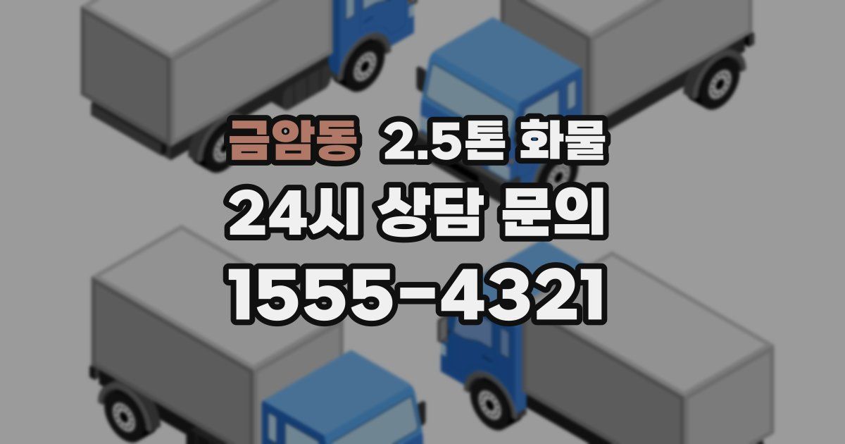 금암동 2.5톤 화물